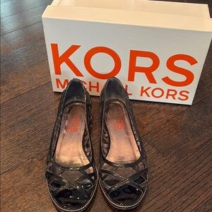 Michael Kors Black Quilted Ballet Flats